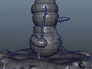 snowman cartoon 3D Model