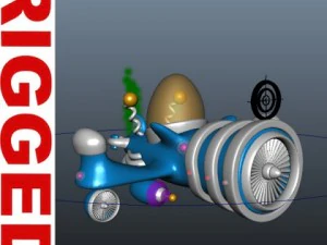 spaceship cartoon 3D Model