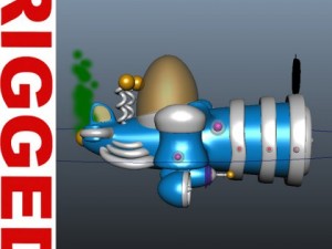 spaceship cartoon 3D Model