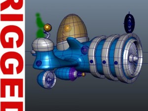 spaceship cartoon 3D Model
