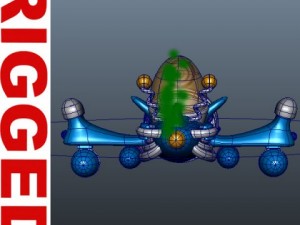 spaceship cartoon 3D Model