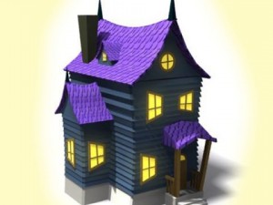 spooky cartoon house 3D-Modell