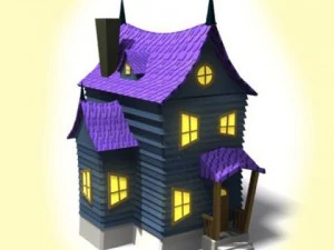 casa de dibujos animados espeluznantes Modelo 3D