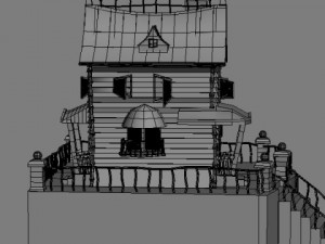 spooky cartoon house 3D 모델