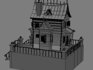spooky cartoon house 3D 모델