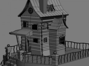 spooky cartoon house 3D 모델
