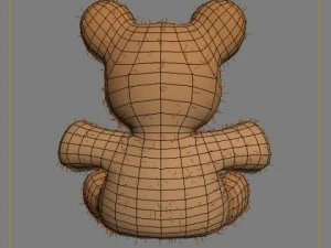 teddy bear cartoon rigged 3D Model