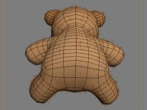 teddy bear cartoon rigged 3D Model