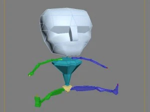 teddy bear cartoon rigged 3D Model