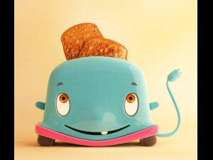 toaster cartoon Model 3D