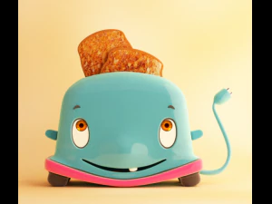 toaster cartoon 3D Model