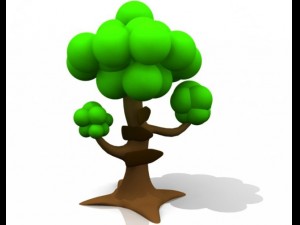 tree cartoon 3Dモデル