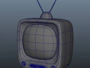 tv televisione retr&ograve; Modello 3D