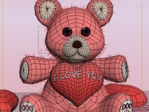 valentine teddy bear 3D Model