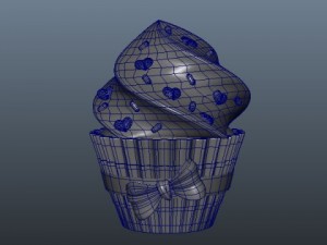 valentine day cupcake 3D Model