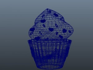 valentine day cupcake 3D Model