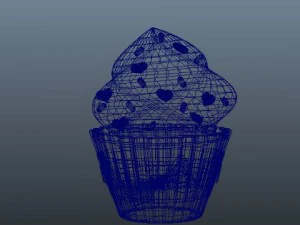 valentine day cupcake 3D Model