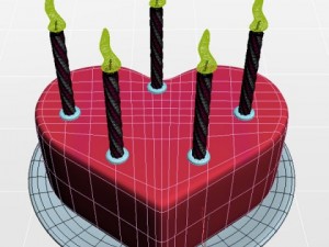 valentine cake 3Dモデル