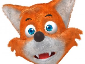 fox cartoon rigged Modello 3D