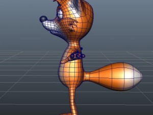 fox cartoon rigged Modello 3D