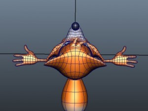 fox cartoon rigged Modello 3D
