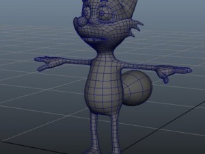 fox cartoon rigged Modello 3D