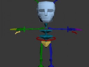 fox cartoon rigged Modello 3D