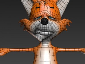fox cartoon rigged Modello 3D