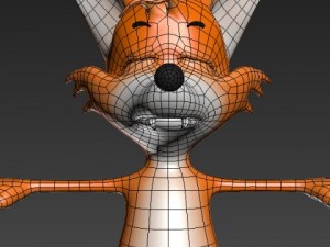 fox cartoon rigged Modello 3D