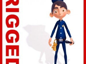 policeman cartoon rigged 3D 모델