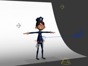 policeman cartoon rigged 3D Модель