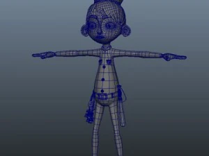 policeman cartoon rigged 3D Model