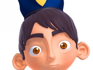 policeman cartoon rigged 3D Модель