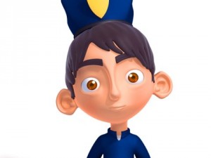 policeman cartoon rigged 3D Модель