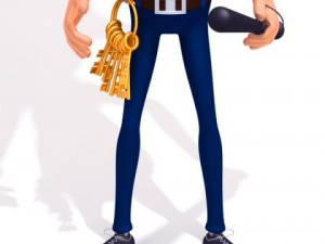policeman cartoon rigged 3D Модель