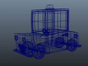 taxi cab cartoon 3D 模型