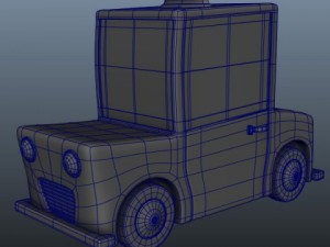 taxi cab cartoon 3D 模型