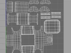taxi cab cartoon 3D 模型