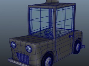 taxi cab cartoon 3D 模型