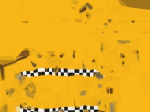 taxi cab cartoon 3D 模型