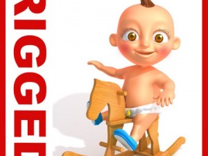 baby jake cartoon rigged 3D Модель