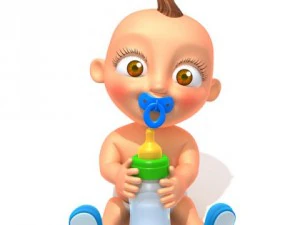 beb&ecirc; jake cartoon manipulado Modelo 3D