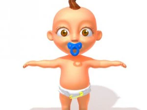 beb&ecirc; jake cartoon manipulado Modelo 3D
