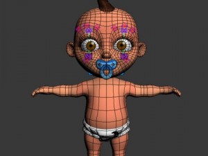 baby jake cartoon rigged 3D Модель