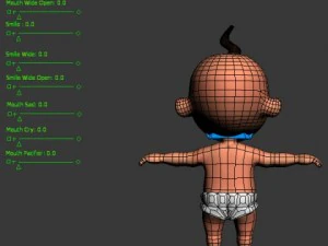 beb&ecirc; jake cartoon manipulado Modelo 3D