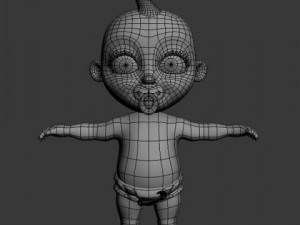 baby jake cartoon rigged 3D Модель