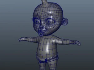 beb&ecirc; jake cartoon manipulado Modelo 3D