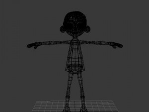 superhero cartoon rigged 3D Model