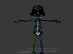 superhero cartoon rigged 3D Model