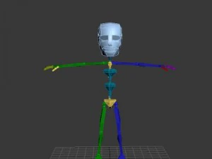 superhero cartoon rigged 3D Model